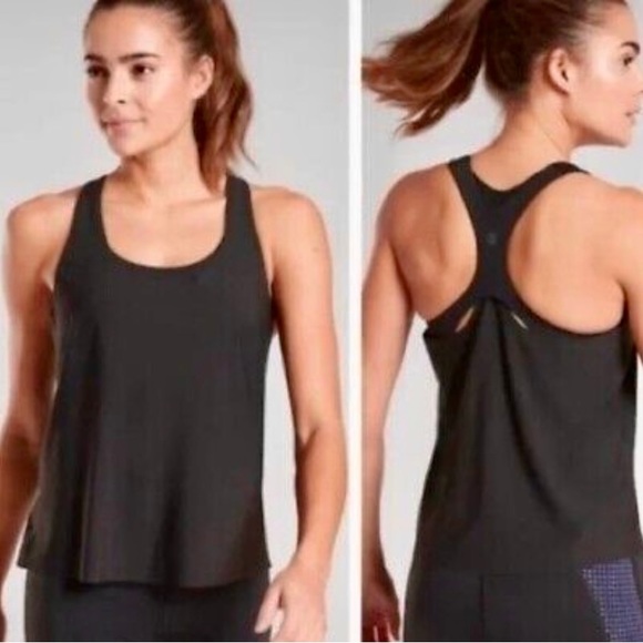 Athleta 2-IN-1 Ultimate Support Top Black size M - Picture 1 of 9